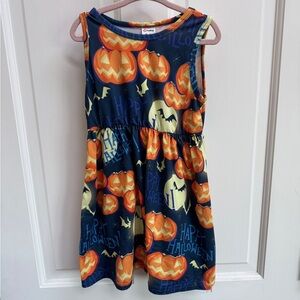 PatPat 3-4T Blue & Orange Girls Halloween Tank Top Dress